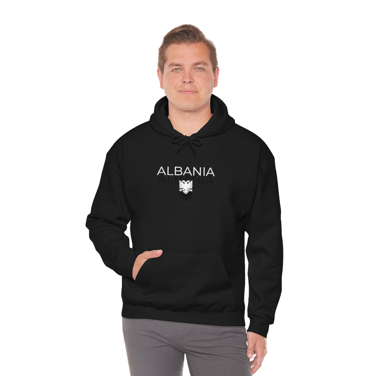 HR-WERBEDESIGN Albanie Veste Albanie Shqipëria Hoodi Pull à capuche Albanie Kosovo kos, Noir , S