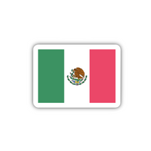 Load image into Gallery viewer, Mexico flag clear vinyl sticker – waterproof, 2-inch size
