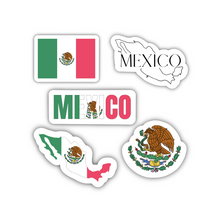 Load image into Gallery viewer, Full Mexico vinyl sticker pack – set of 5 waterproof die-cut designs
