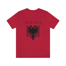 Load image into Gallery viewer, Albanian Eagle T-Shirt - Patriotic Albania Emblem Tee, Unisex Cotton Shirt, Cultural Heritage Apparel, Adult &amp; Youth Sizes
