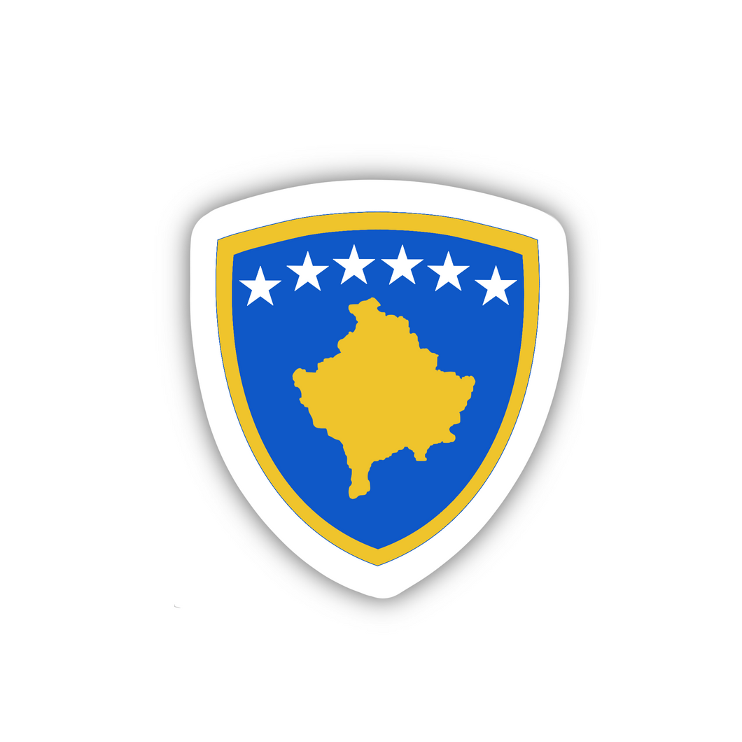 Kosovo Coat Of Arms, Clear Sticker, ~2” height