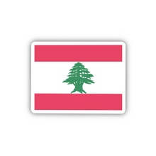 Load image into Gallery viewer, Lebanon Flag, Clear Sticker, 2&quot;x1.52&quot;
