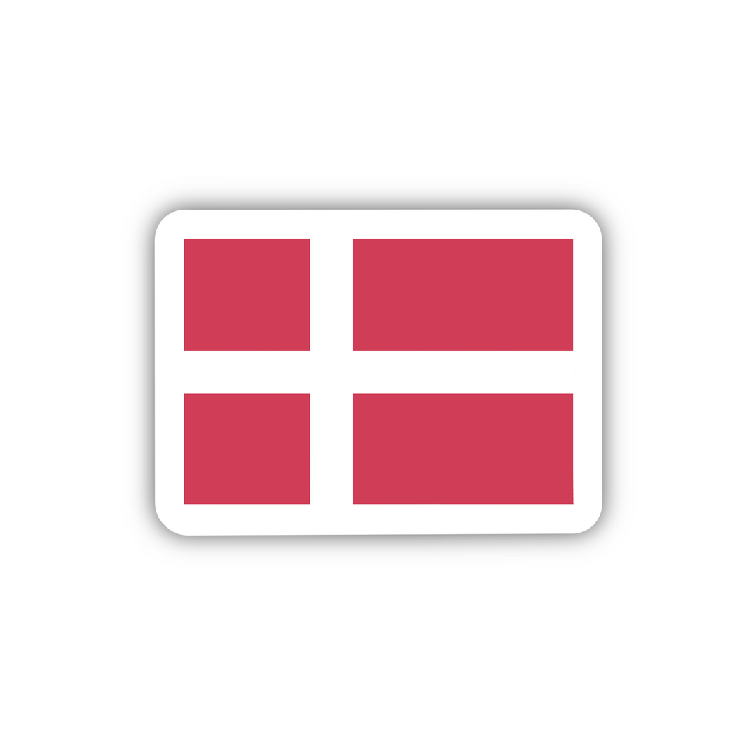 PRE-ORDER Denmark Flag, Clear Sticker