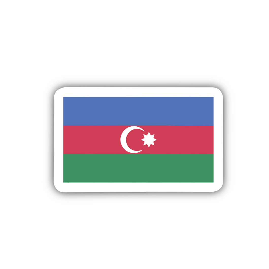 Azerbaijan Clear Sticker - Transparent Vinyl Decal, Patriotic Emblem, Durable, Weatherproof, Ideal for Laptops & Cars, 2-inch