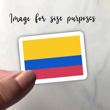 Load image into Gallery viewer, PRE-ORDER: Colombia Flag, Clear Sticker, ~2” length
