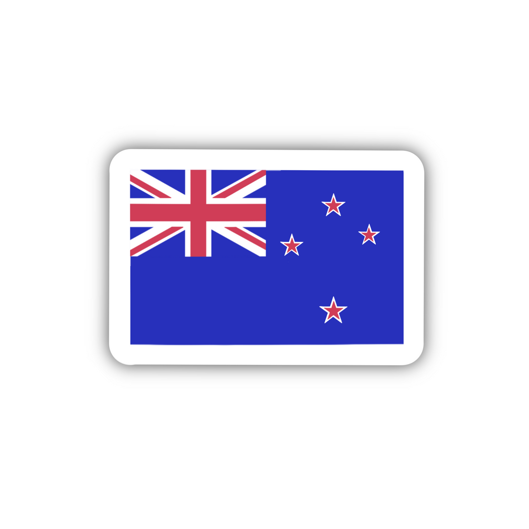 PRE-ORDER New Zealand Flag, Clear Sticker