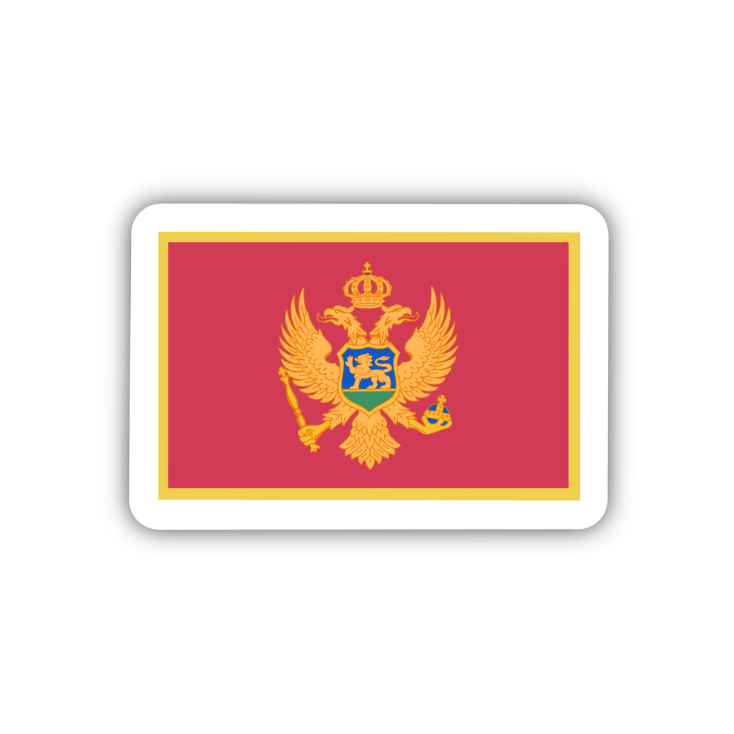 Montenegro Flag, Clear Sticker, 2