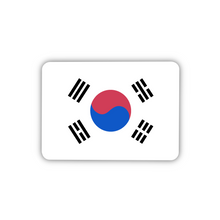 Load image into Gallery viewer, South Korea Flag, Clear Sticker, ~2” length
