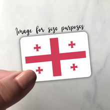 Load image into Gallery viewer, Georgia Flag, Clear Sticker. ~2” length
