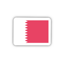 Load image into Gallery viewer, Bahrain Flag Clear Sticker - Transparent Vinyl Decal, Patriotic Bahraini Emblem, Durable, Weatherproof, Ideal for Laptops &amp; Cars, 2-inch
