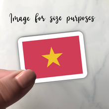 Load image into Gallery viewer, Vietnam Flag, Clear Sticker, ~2” length
