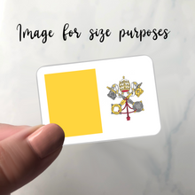 Load image into Gallery viewer, PRE-ORDER, Vatican City Flag, Clear Sticker, ~2” length
