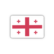 Load image into Gallery viewer, Georgia Flag, Clear Sticker. ~2” length
