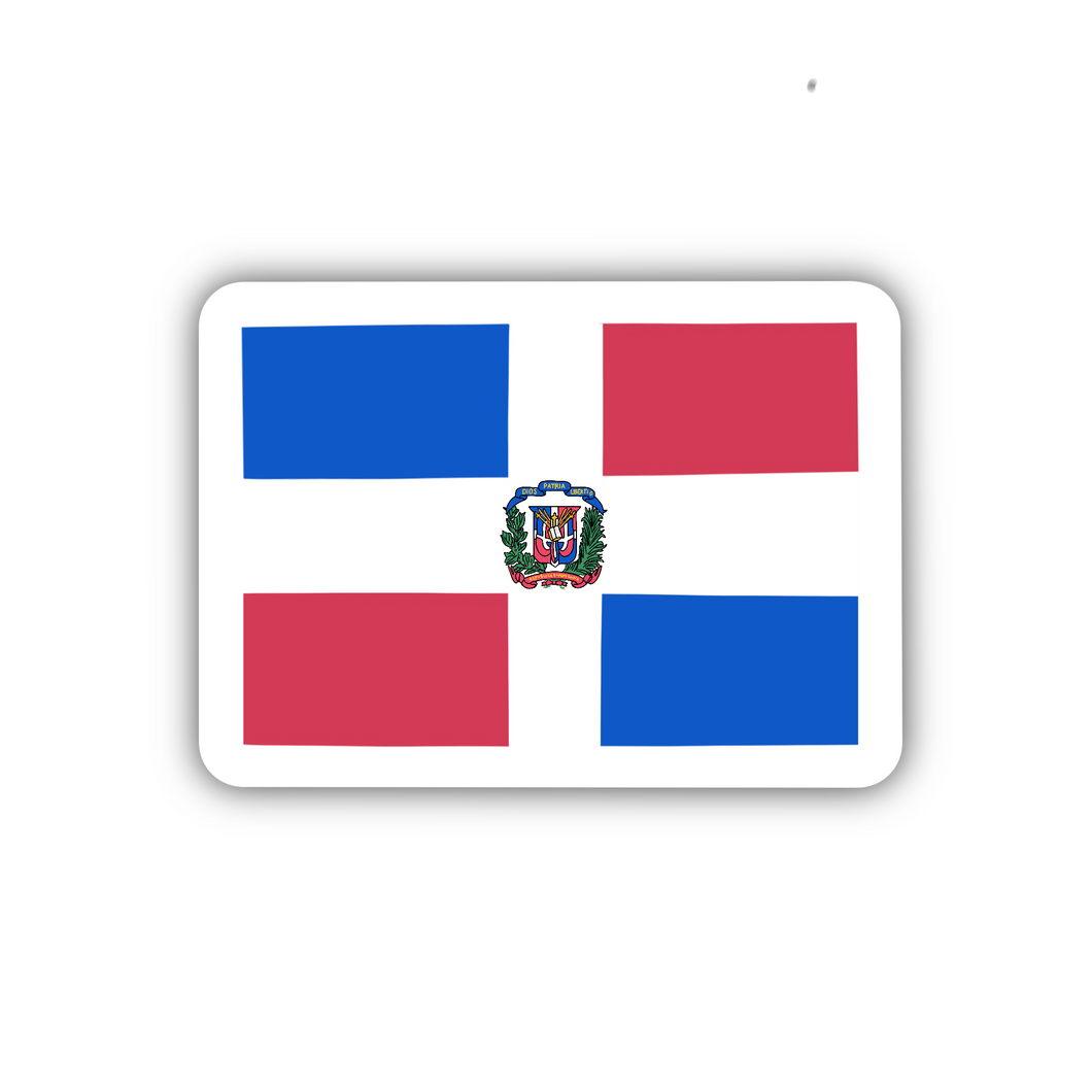 PRE-ORDER Dominican Republic Flag, Clear Sticker