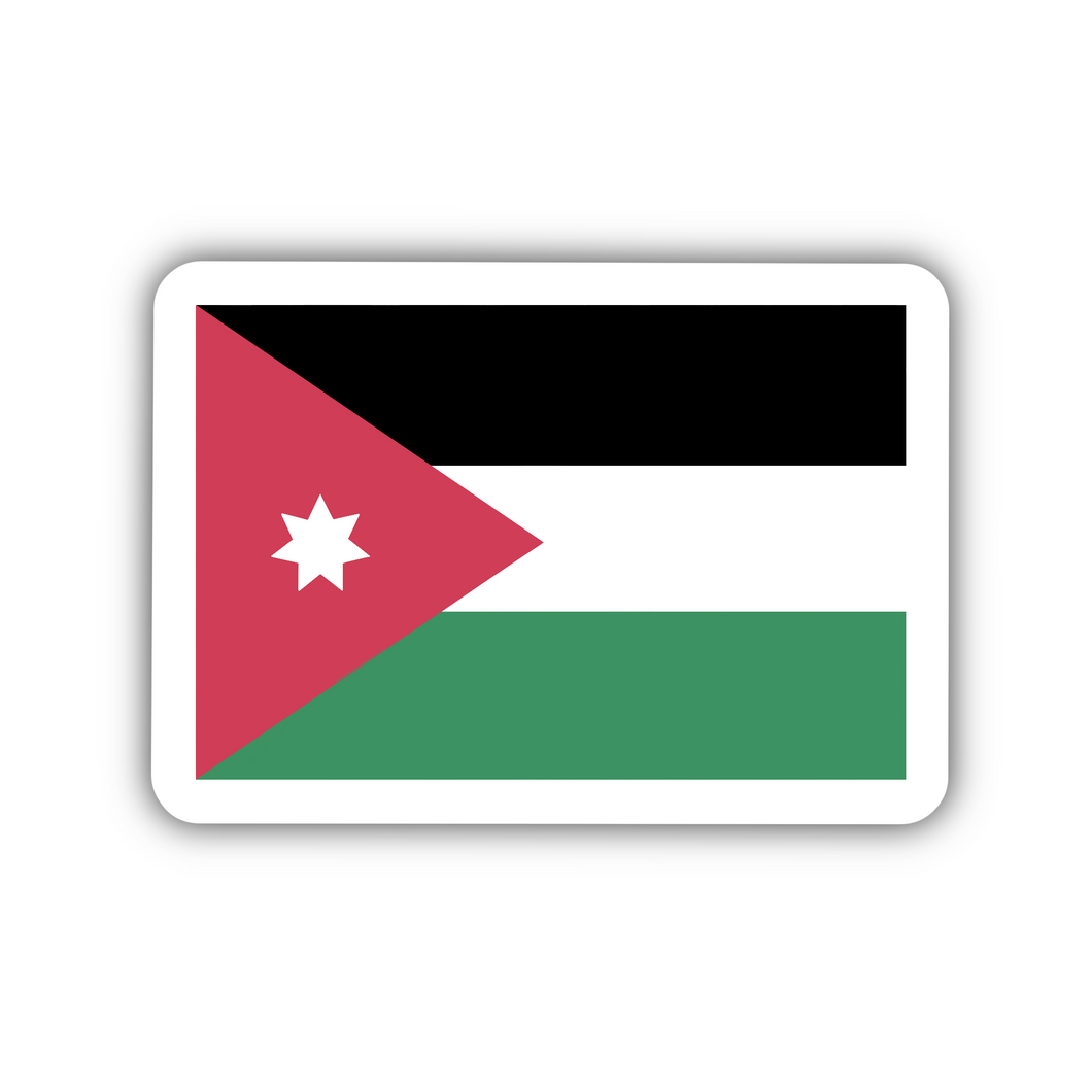 Jordan Flag, Clear Sticker