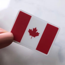 Load image into Gallery viewer, Canada Flag, Clear Sticker, 2” length
