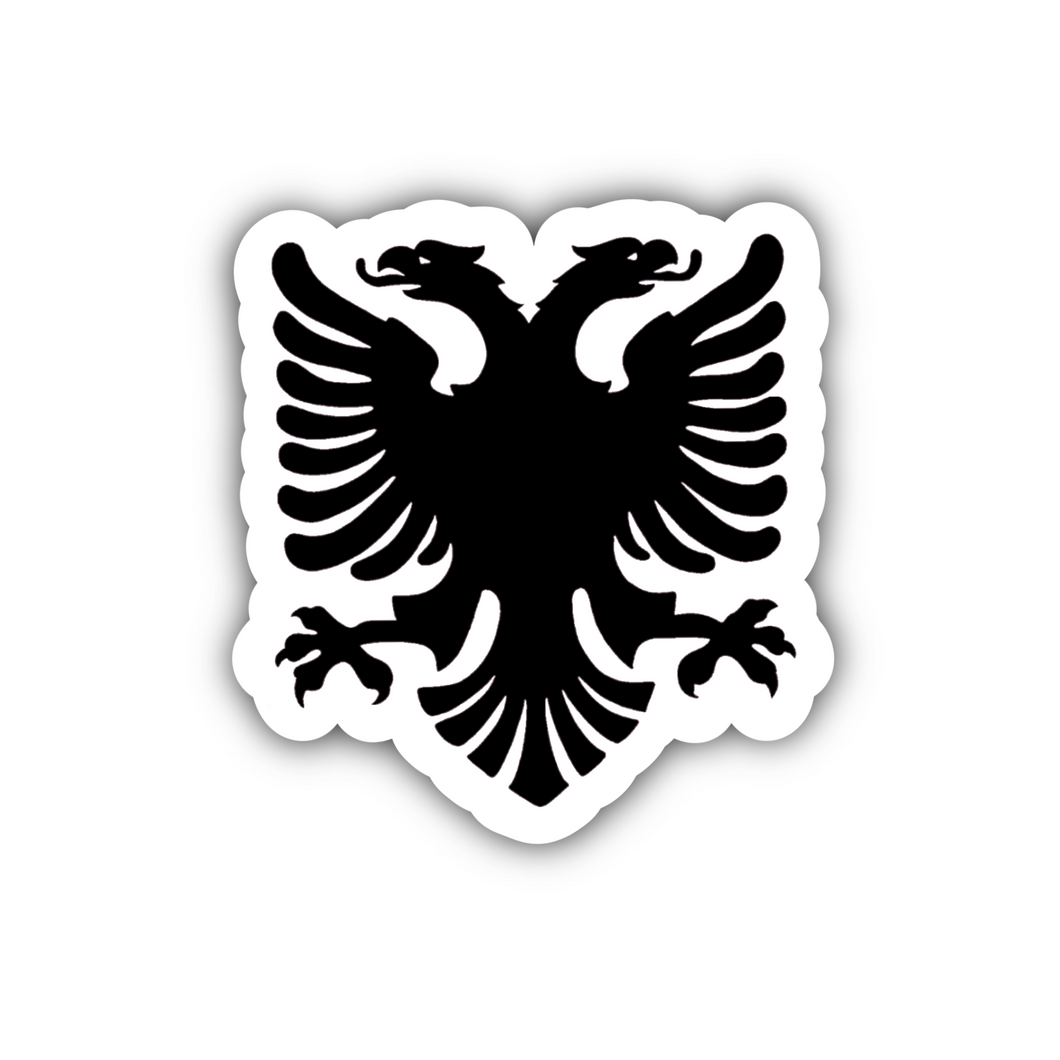 Albanian Eagle Sticker - Waterproof Vinyl Decal, Patriotic Symbol, Cultural Heritage Emblem, Durable, Weatherproof, 2-inch