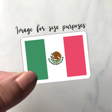 Load image into Gallery viewer, Mexico Flag, Clear Sticker, 2x1.38 in
