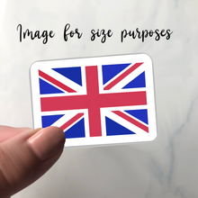 Load image into Gallery viewer, PRE-ORDER United Kingdom Flag, Clear Sticker, ~2” length
