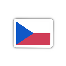 Load image into Gallery viewer, PRE-ORDER Czechia Flag, Clear Sticker, 2”x1.42”
