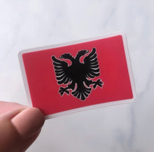 Load image into Gallery viewer, Albania Flag Sticker - Premium Waterproof Vinyl Decal, Double-Headed Eagle, Patriotic Albanian Symbol, Durable, 2-inch
