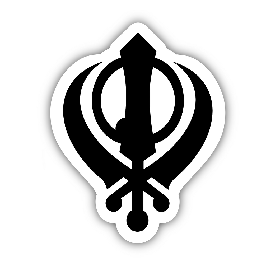 PRE-ORDER Sikhism Symbol, Clear Sticker, ~2” length