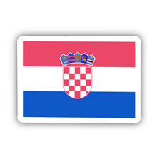 Load image into Gallery viewer, Croatia Flag, Clear Sticker, 2x1.43 in.
