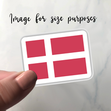 Load image into Gallery viewer, PRE-ORDER Denmark Flag, Clear Sticker
