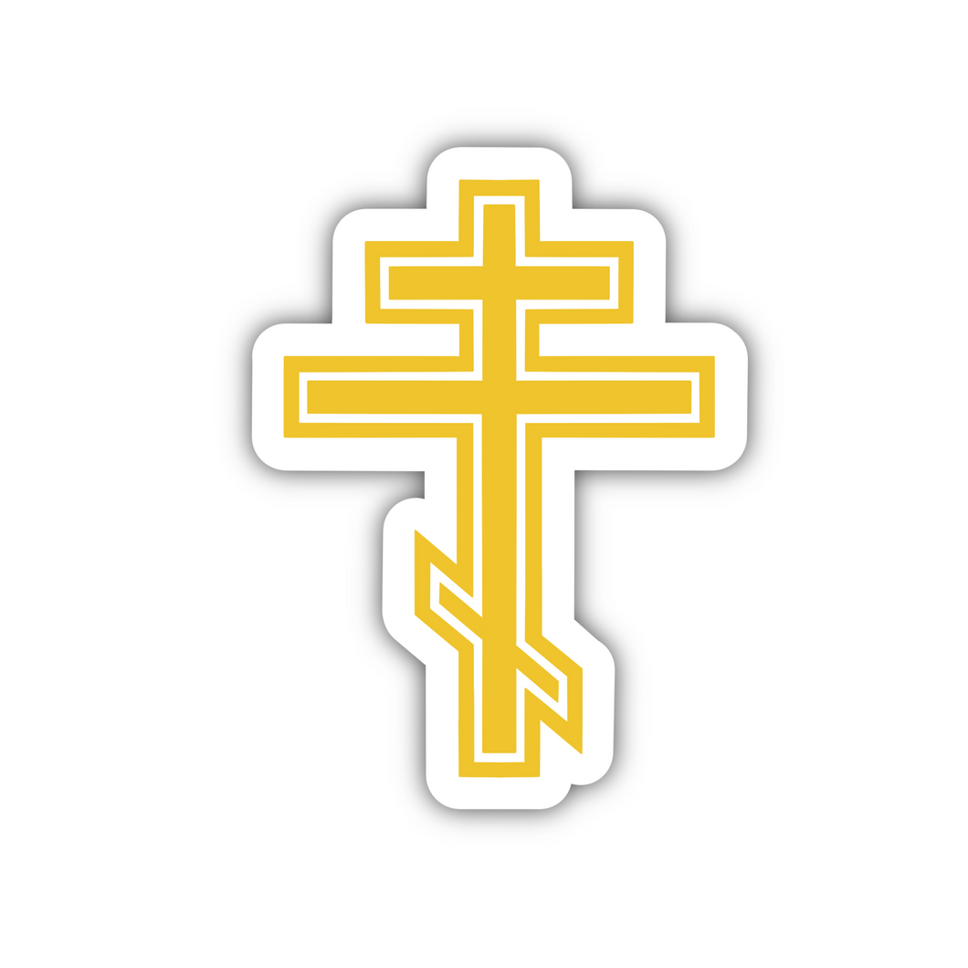 PRE-ORDER Christian Orthodox Symbol, Clear Sticker, ~2”x1.5x