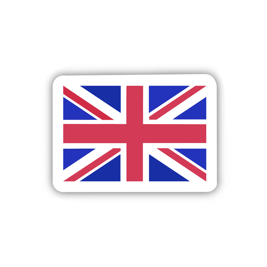 PRE-ORDER United Kingdom Flag, Clear Sticker, ~2” length