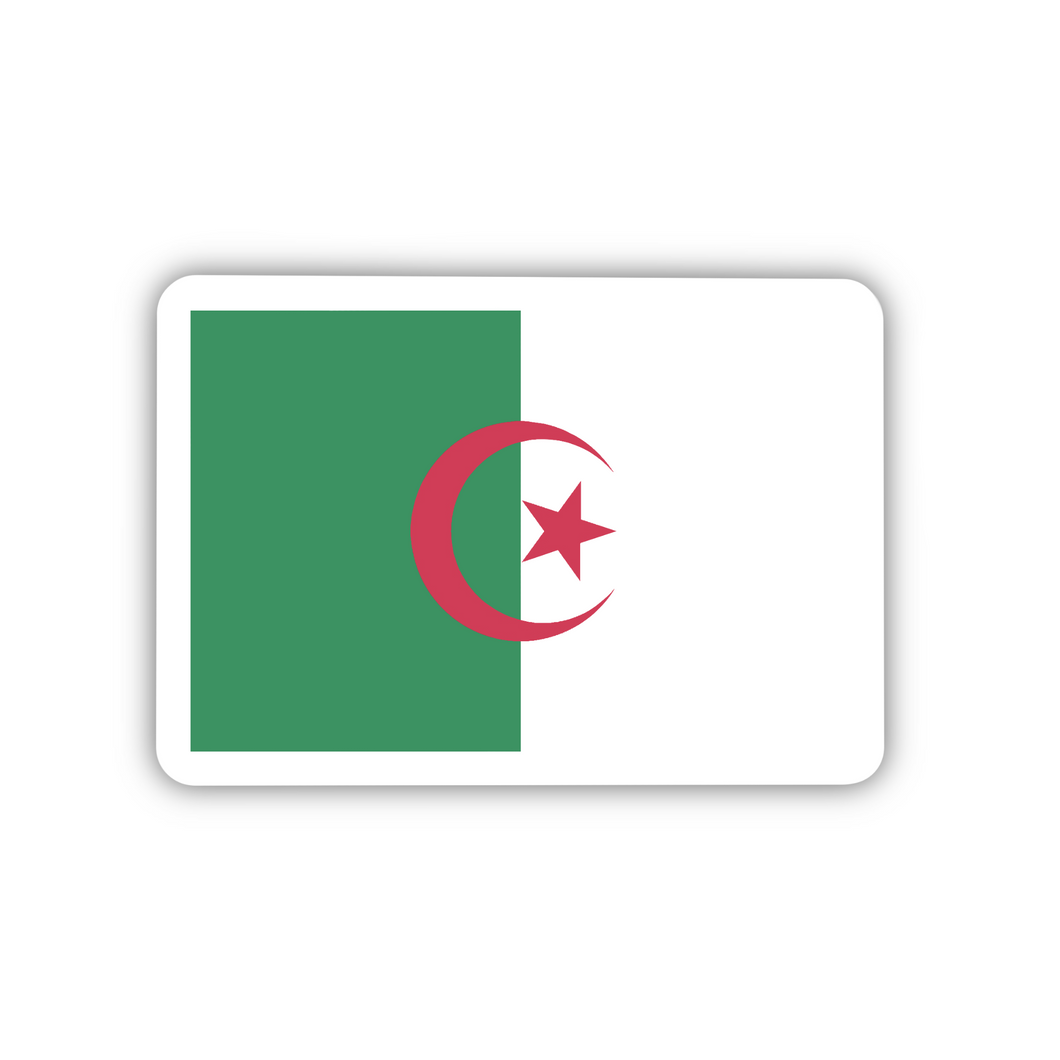 PRE-ORDER Algeria Flag, Clear Sticker