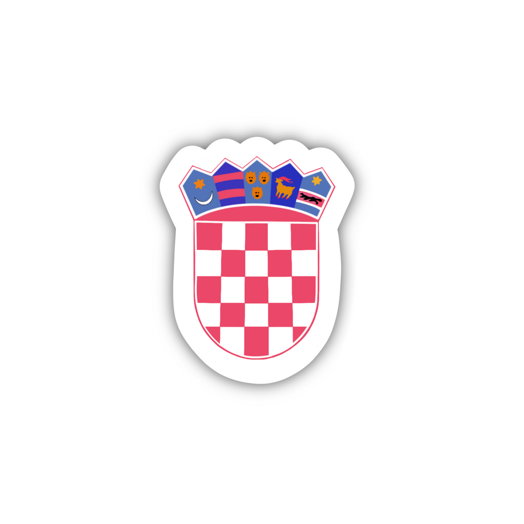 PRE-ORDER Croatia Coat of Arms, Clear Sticker