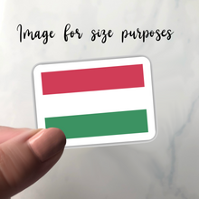 Load image into Gallery viewer, Hungary Flag, Clear Sticker, ~2” length
