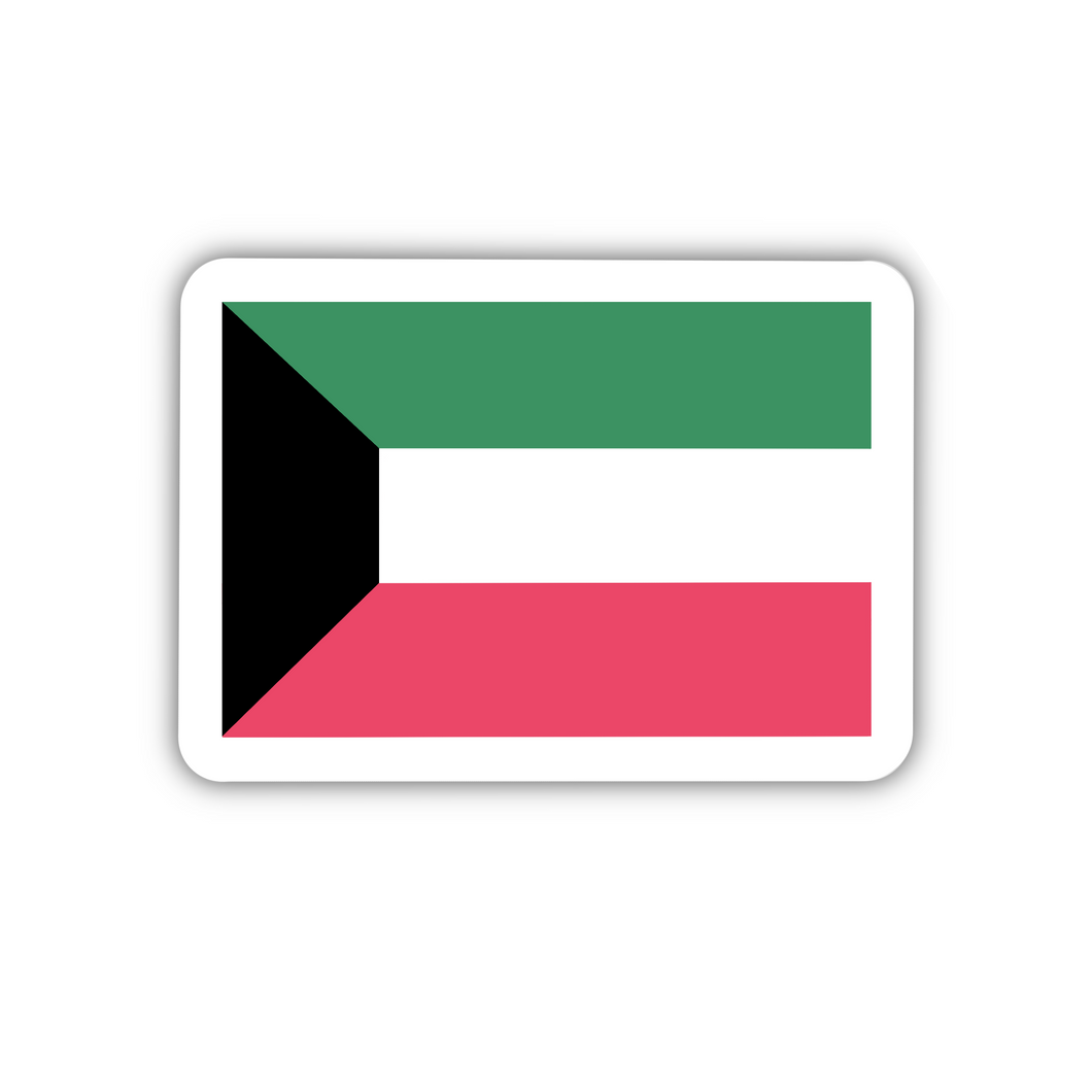 Kuwait Flag, Clear Sticker