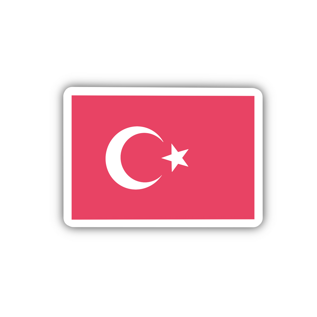 Turkey Flag, Clear Sticker, 2