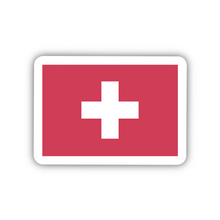 Load image into Gallery viewer, PRE-ORDER Switzerland Flag, Clear Sticker, ~2”
