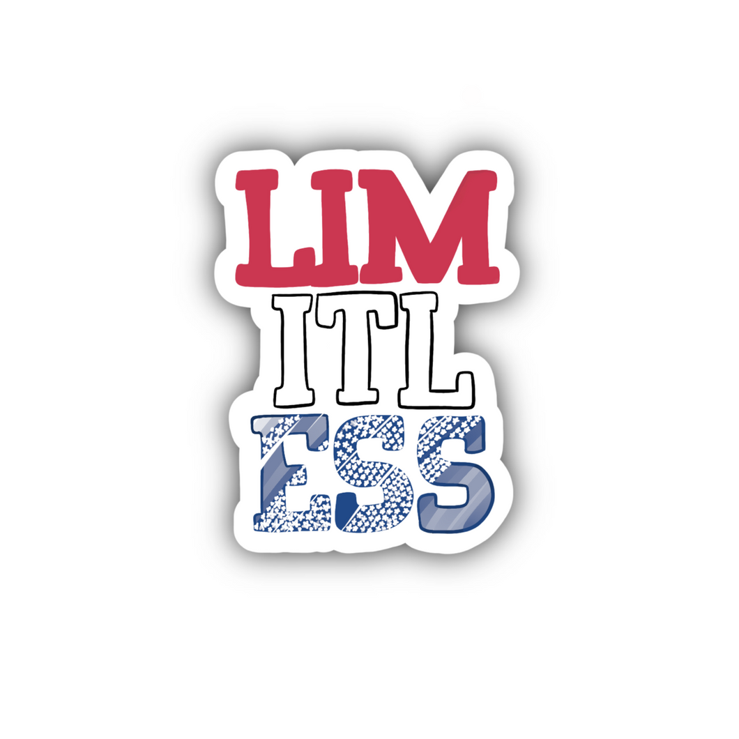 Limitless, Clear Sticker, 1.5