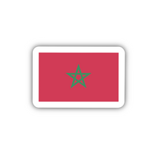 Load image into Gallery viewer, Morocco Flag, Clear Sticker, ~2” length
