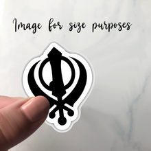 Load image into Gallery viewer, PRE-ORDER Sikhism Symbol, Clear Sticker, ~2” length
