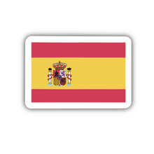 Load image into Gallery viewer, Spain Flag, Clear Sticker, ~2” length
