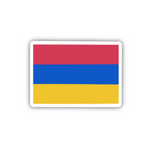 Load image into Gallery viewer, Armenia Flag Clear Sticker - Transparent Vinyl Decal, Patriotic Armenian Emblem, Durable, Weatherproof, Ideal for Laptops &amp; Cars, 2-inch
