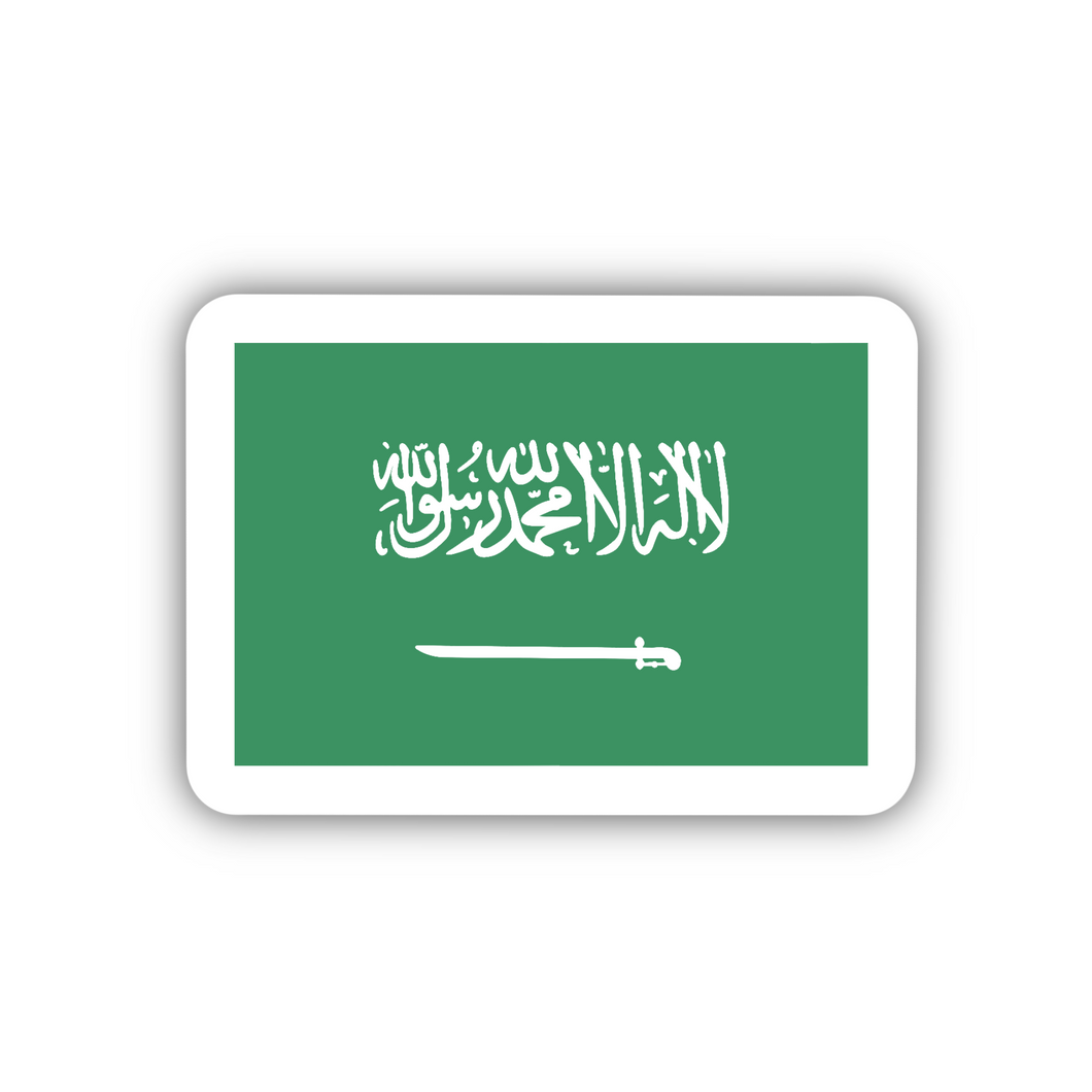 Saudi Arabia Flag, Clear Sticker