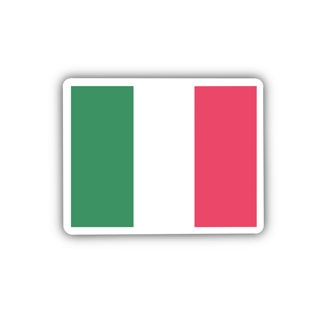 Italy Flag, Clear Sticker, 2