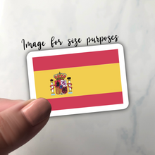 Load image into Gallery viewer, Spain Flag, Clear Sticker, ~2” length
