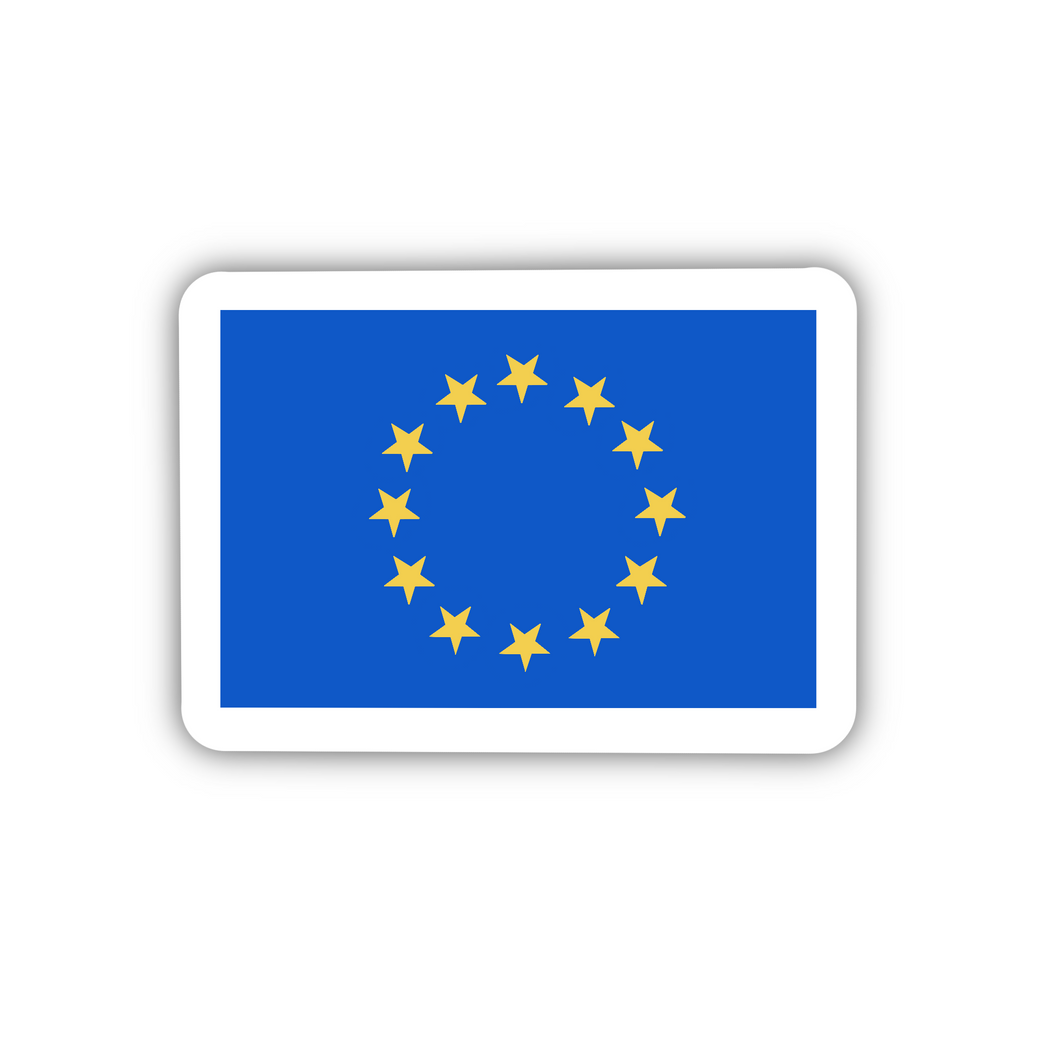 PRE-ORDER: EU Flag Sticker, ~2” length