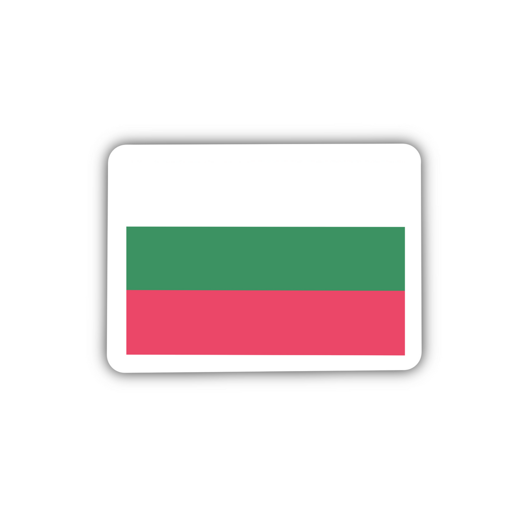 PRE-ORDER Bulgaria Flag, Clear Sticker, 2”x1.42”