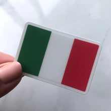 Load image into Gallery viewer, Italy Flag, Clear Sticker, 2&quot;x1.35&quot;
