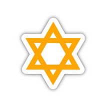 Load image into Gallery viewer, PRE-ORDER Judaism Symbol, Clear Sticker, ~2”x2”
