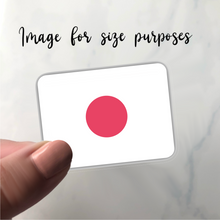 Load image into Gallery viewer, Japan Flag, Clear Sticker, ~2”x1.42”
