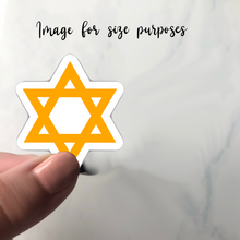 Load image into Gallery viewer, PRE-ORDER Judaism Symbol, Clear Sticker, ~2”x2”
